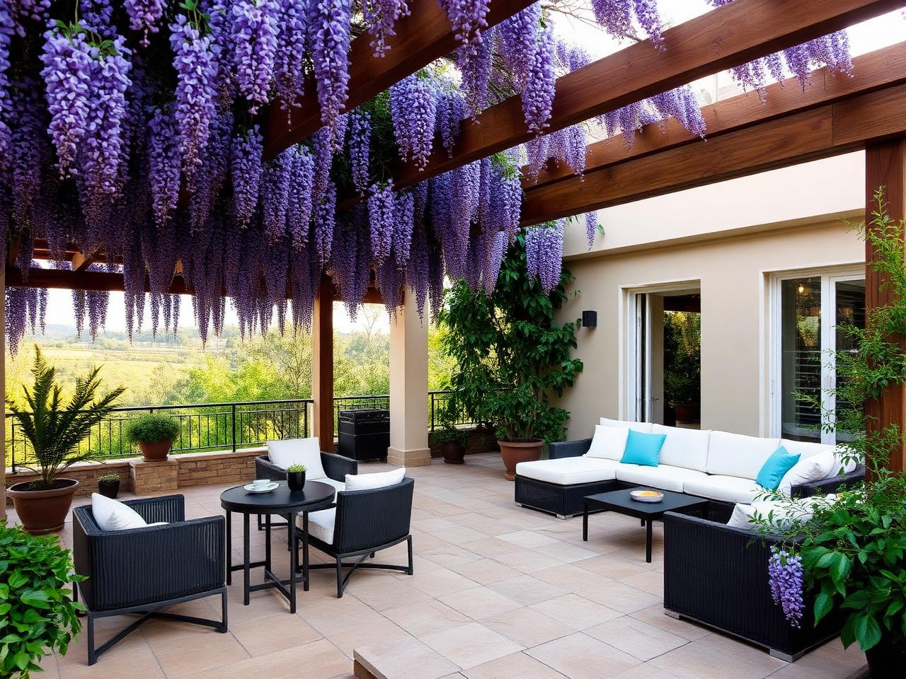 Terrasse & pergola — réalisation DY Jardins à Hyères